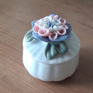 Floral Ceramic Trinket Box